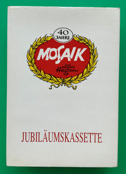 Mosaik Digedags originale Jubiläumskassette 1 40 Jahre Mosaik Hefte 1 - 12 komplett mit Umschlag, Innenkarton, Beilage & allen 12 Reprintheften