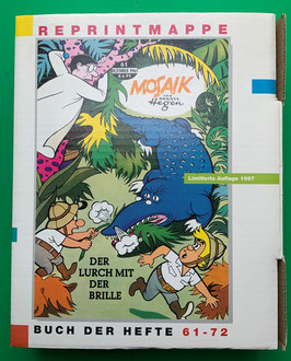 Mosaik Digedags originale Reprintmappe 6 Hefte 61 - 72 mit Umkarton - Umkarton, Innenkarton und Reprinthefte exzellent erhalten