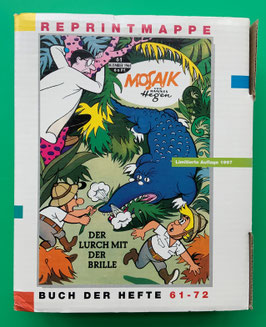Mosaik Digedags originale Reprintmappe 6 Nummern 61 - 72 komplett mit Umkarton, Innenkarton sowie 12 Reprintheften