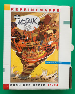 Mosaik Digedags originale Reprintmappe 2 Nummern 13 - 24 komplett mit Umkarton, Innenkarton sowie 12 Reprintheften in exzellentem Zustand