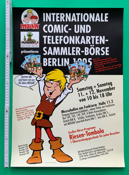 Mosaik Abrafaxe Poster Internationale Comic- und Telefonkarten-Sammler Börse Berlin 1995