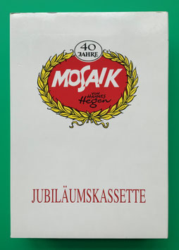 Mosaik Digedags originale Jubiläumskassette 1 40 Jahre Mosaik Nummern 1 - 12  komplett mit Umschlag, Innenkarton, Beilage sowie 12 Reprintheften