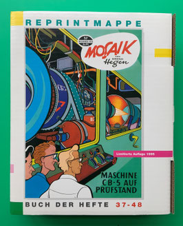 Mosaik Digedags originale Reprintmappe 4 Nummern 37 - 48 komplett mit Umkarton, Innenkarton sowie 12 Reprintheften in exzellentem Zustand