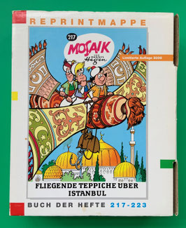 Mosaik Digedags originale Reprintmappe 19 Nummern 217 - 223 komplett mit Umkarton, Innenkarton sowie 7 Reprintheften