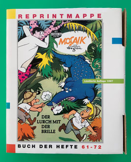 Mosaik Digedags originale Reprintmappe 6 Hefte 61 - 72 komplett mit Umkarton, Innenkarton und 12 Reprintheften