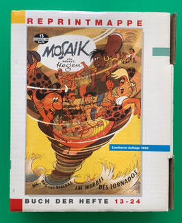 Mosaik Digedags originale Reprintmappe 2 Nummern 13 - 24 komplett mit Umkarton, Innenkarton sowie 12 Reprintheften