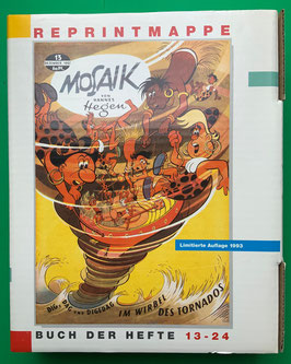 Mosaik Digedags originale Reprintmappe 2 - Nummern 13 bis 24 mit Innenkarton & 12 Reprintheften - komplett & exzellenter Zustand