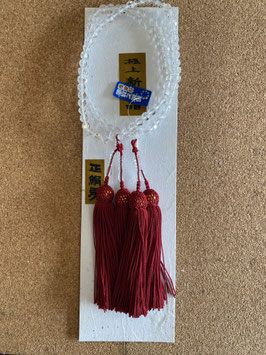 新水晶　房濃赤　八宗兼用　本式数珠