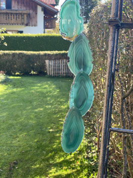 Achatscheiben Mobile/Windspiel grün