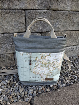 3in1 . SMALL . Weltkarte . Olive