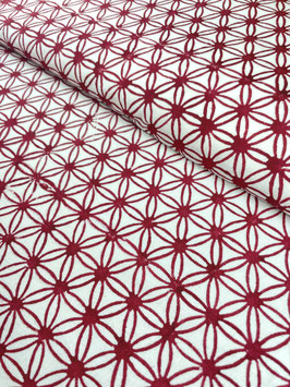 Blockprint Fabric Avalina Red