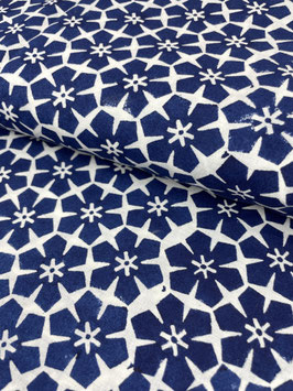 Blockprint Fabric Mavi Small Blue