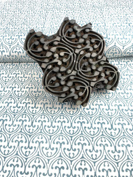 Blockprint Fabric Gianna Mint
