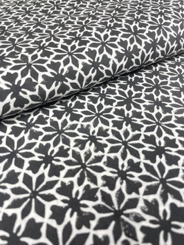 Blockprint Fabric Ilya Black
