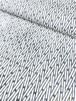 Blockprint Fabric Finn Grey