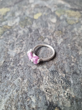 Silberring mit Rohrubinen