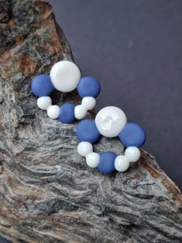 Ohrstecker 5 blaue Punkte