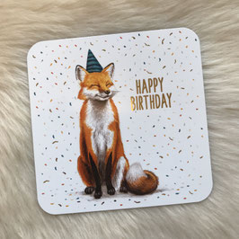 Carte anniversaire Renard