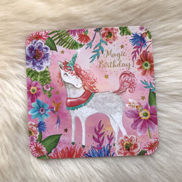 Carte anniversaire Licorne