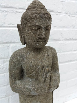 Bouddha debout en prière - en pierre - 70 cm