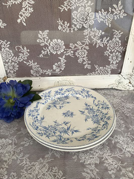 nr:A826 Frans bord zacht blauwe bloemen Eline van Sarreguemines