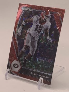 Azeez Ojulari (Georgia/ Giants) 2021 Prizm Draft Red Disco Prizm #110