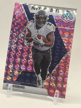 JK Dobbins (Ravens) 2020 Mosaic Debut Pink Camo Prizm #275