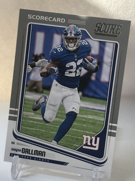 Wayne Gallman (Giants) 2018 Score Scorecard #234