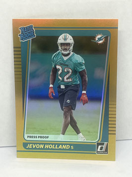 Jevon Holland (Dolphins) 2021 Panini Donruss Press Proof Premium #348