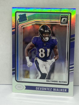 Devontez Walker (Ravens) 2024 Donruss Optic Rated Rookie Silver Prizm #228