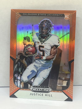 Justice Hill (Oklahoma State/ Ravens) 2019 Prizm Draft Orange Prizm #112