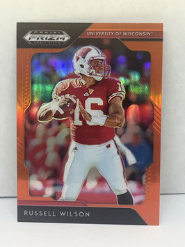 Russell Wilson (Wisconsin/ Seahawks) 2019 Prizm Draft Orange Prizm #83