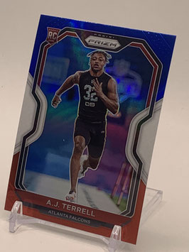 AJ Terrell (Falcons) 2020 Prizm Red White Blue Prizm #346