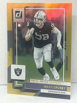Maxx Crosby (Raiders) Panini Donruss Press Proof Premium #287