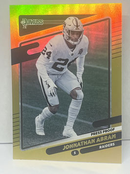 Jonathan Abram (Raiders) 2021 Panini Donruss Press Proof Premium #89