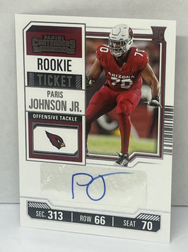 Paris Johnson Jr. (Cardinals) 2023 Contenders Autograph Ticket #151