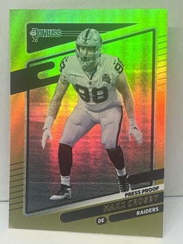 Maxx Crosby (Raiders) 2021 Panini Donruss Press Proof Premium #87