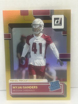 Myjai Sanders (Cardinals) 2022 Donruss Press Proof Premium Rated Rookie #390