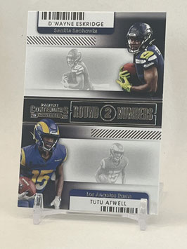 D'Wayne Eskridge/ Tutu Atwell (Seahawks/ Rams) 2021 Round Numbers #RN-DES