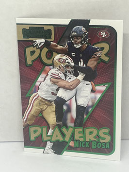 Nick Bosa (49ers) 2022 Contenders Power Players Green #PWR-NBO