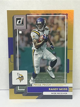 Randy Moss (Vikings) 2022 Donruss Premium Press Proof Gold #111