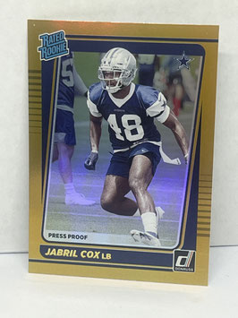 Jabril Cox (Cowboys) 2021 Panini Donruss Press Proof Premium #317