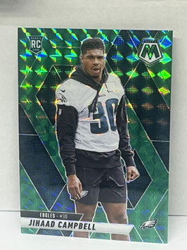 Jihaad Campbell (Eagles) 2025 Mosaic Green Camo Prizm #341