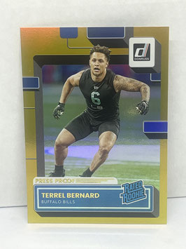 Terrell Bernard (Bills) 2022 Donruss Premium Rated Rookie #397