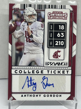 Anthony Gordon (Washington State/ Seahawks) 2020 Contenders Draft Ticket Autograph #128