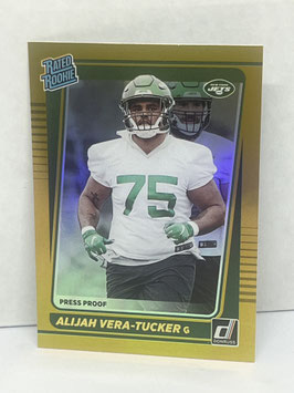 Alijah Vera-Tucker (Oregon State/ Jets) 2021 Donruss Premium Press Proof Rated Rookie #333