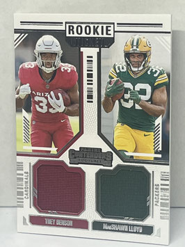 Trey Benson/ MarShawn Lloyd (Cardinals/ Packers) 2024 COntenders Double Rookie Jersey #DS-7