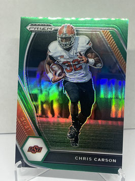 Chris Carson (Oklahoma State / Seahawks) 2021 Prizm Draft Picks Green #98