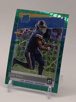 Joe Reed (Virginia/ Chargers) 2020 Donruss Optic Rated Rookie Green Velocity Prizm #196