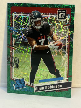 Bijan Robinson (Falcons) 2023 Donruss Optic Rated Rookie Green Velocity Prizm #206
